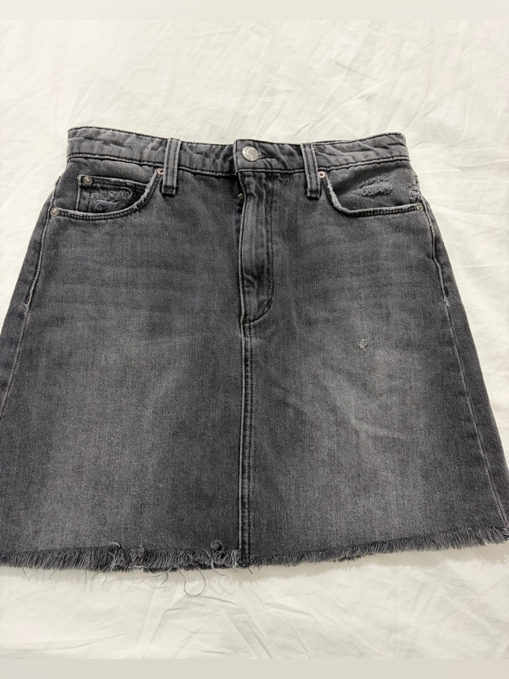 Joes Washed Black Denim Mini Skirt